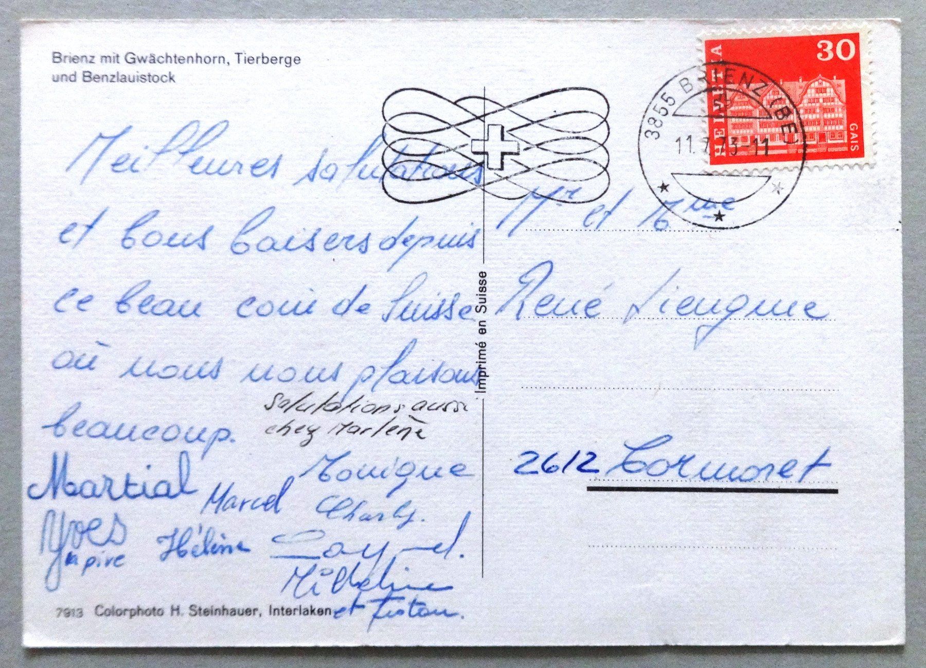 Cartes postales: Brienz – D'occasion à Fétigny par Billy2miny 1