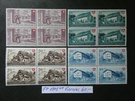 PP 1949 postfrische viererblöcke