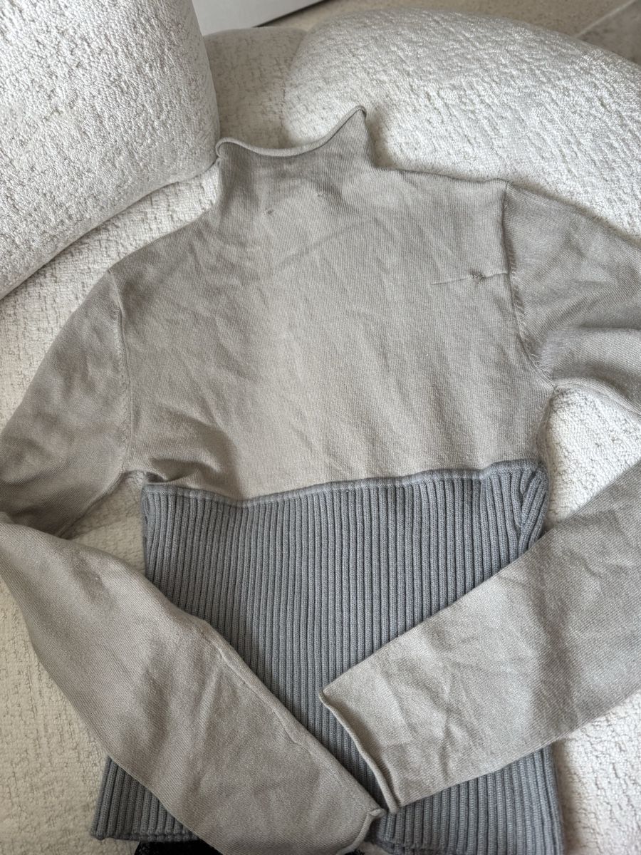 Zara Top: Zara Knit Top in Beige/Grau – Usato da Zürich venduto da di_archive 5