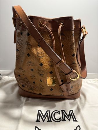 MCM Tasche Original Visetos Cognac Leder Damen Sommer Tasche