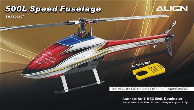 Modellbausätze & Standmodelle: Align /500L Speed Fuselage - Red & White / HF5026T – Neu und originalverpackt aus Hosenruck von soxos01