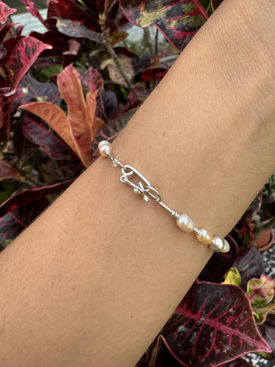 Bracciali & Braccialetti: Genuine Pearls and Silver Bracelet, 950 Silver – Usato da Zürich venduto da olalinda 5