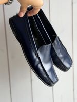 TOD'S Mokassins dunkelblau Grösse 37 Leder Made in Italy