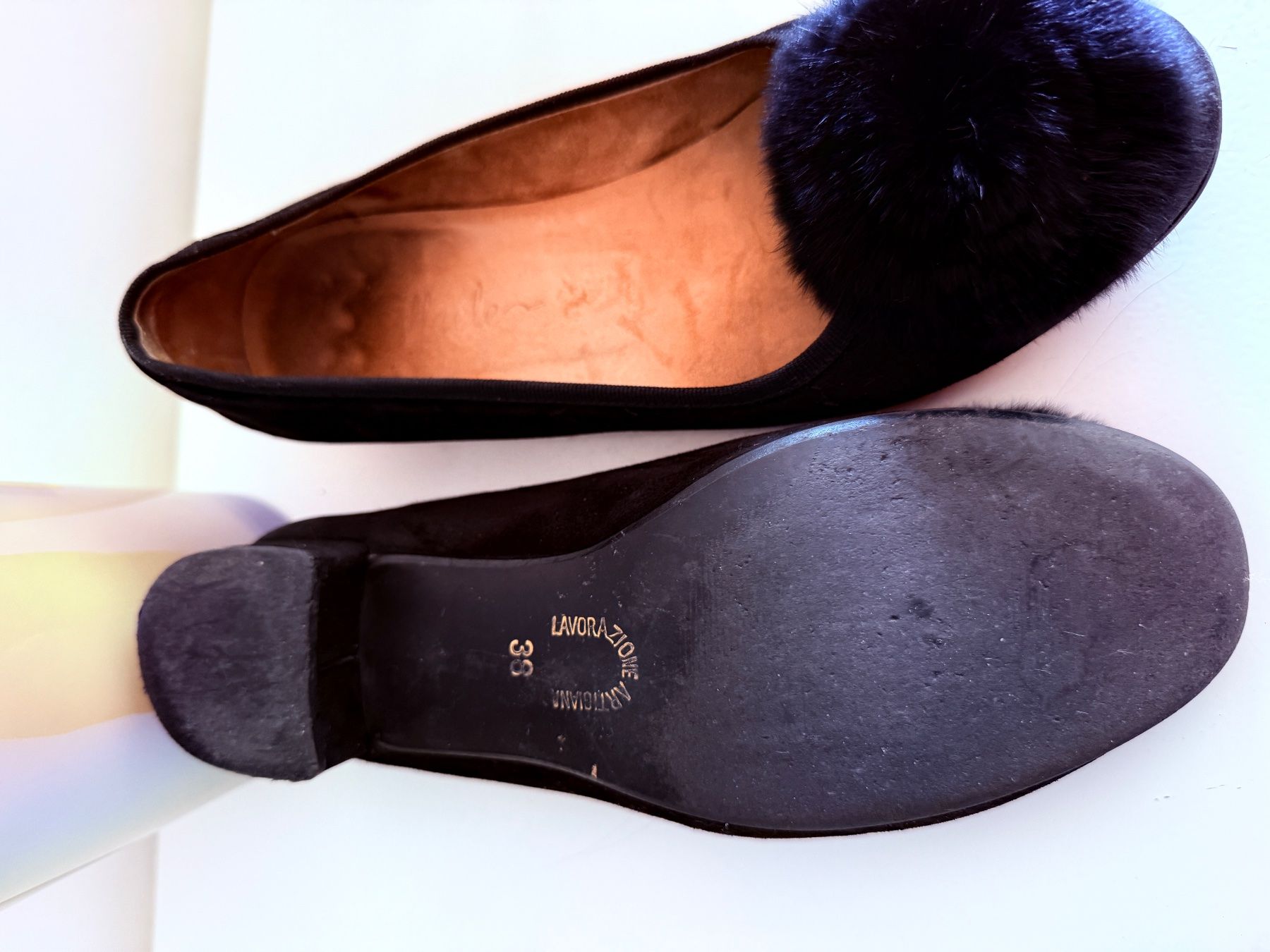 Scarpe da donna: Schwarzer Wildlederballerina, Größe 38 – Usato da Zollikon venduto da JeannetteEgger 3
