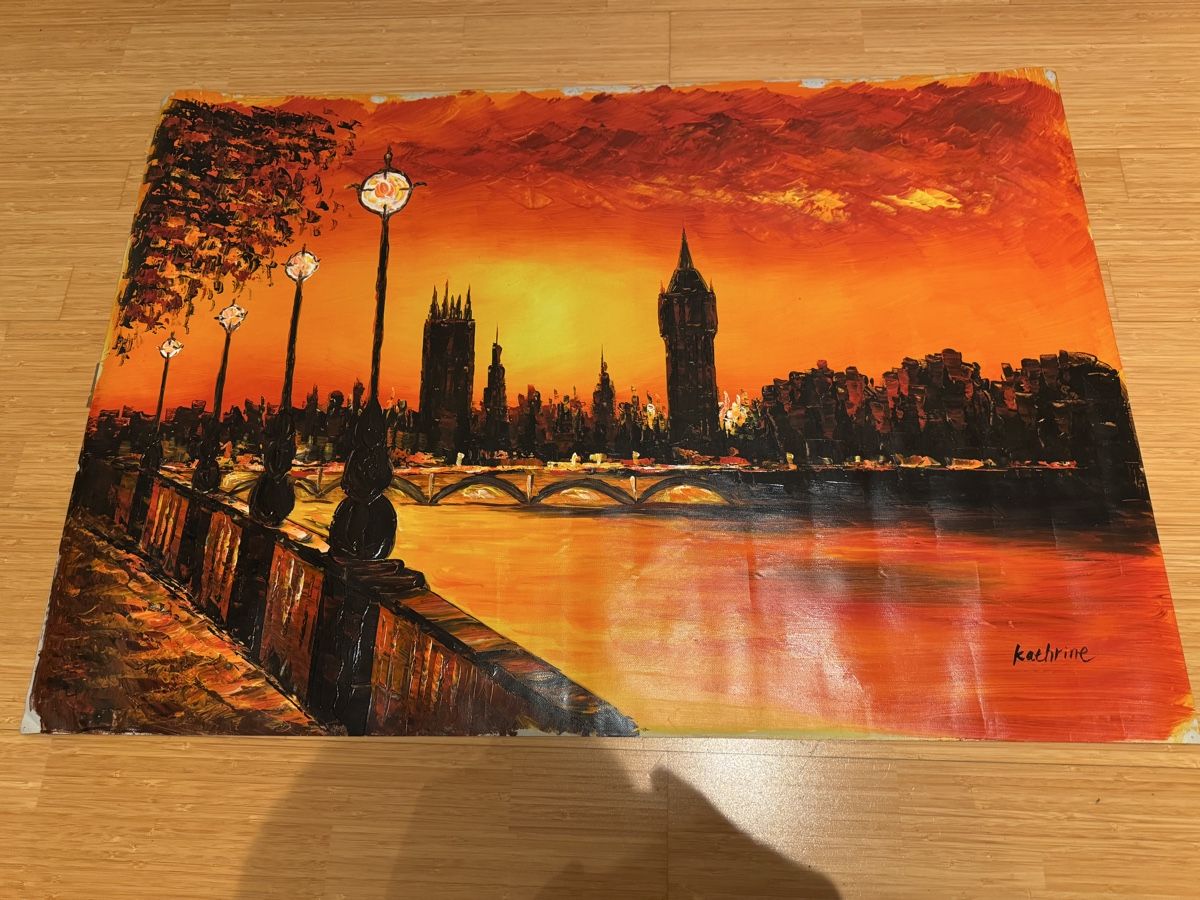 Dipinti: London Sunset Painting – Nuovo (secondo la descrizione) da Zürich venduto da aus_r2dq