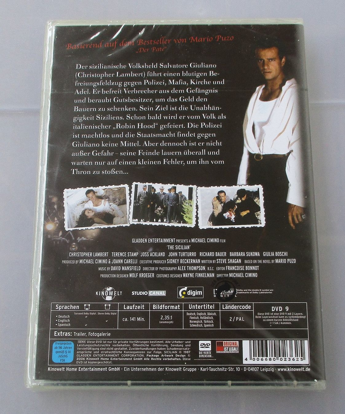 Tutti i DVDs: DER SIZILIANER - Christopher Lambert NEU/OVP – Nuovo e nell'imballaggio originale da Wattwil venduto da Muriel10 1