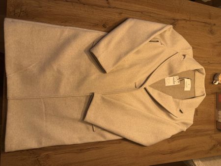 Neuer, eleganter Damen Wollmantel in Beige – Grösse M