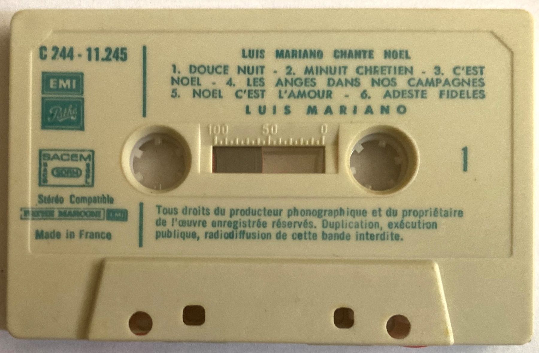 Kompaktkassetten: LUIS MARIANO - CHANTE NOËL – Gebraucht aus Poliez-Pittet von Newtown-Records 2
