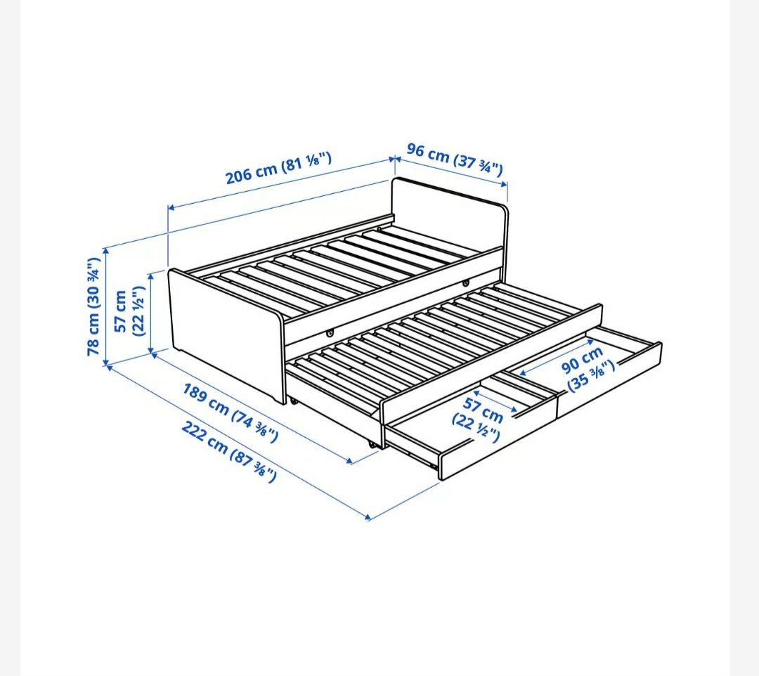 Ikea Letti: Bett mit Auszug – Usato da Reinach BL venduto da villaortensia 3