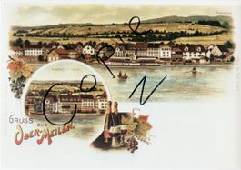 Gruss aus Ober-Meilen  -  (Litho-Ansicht um 1900)