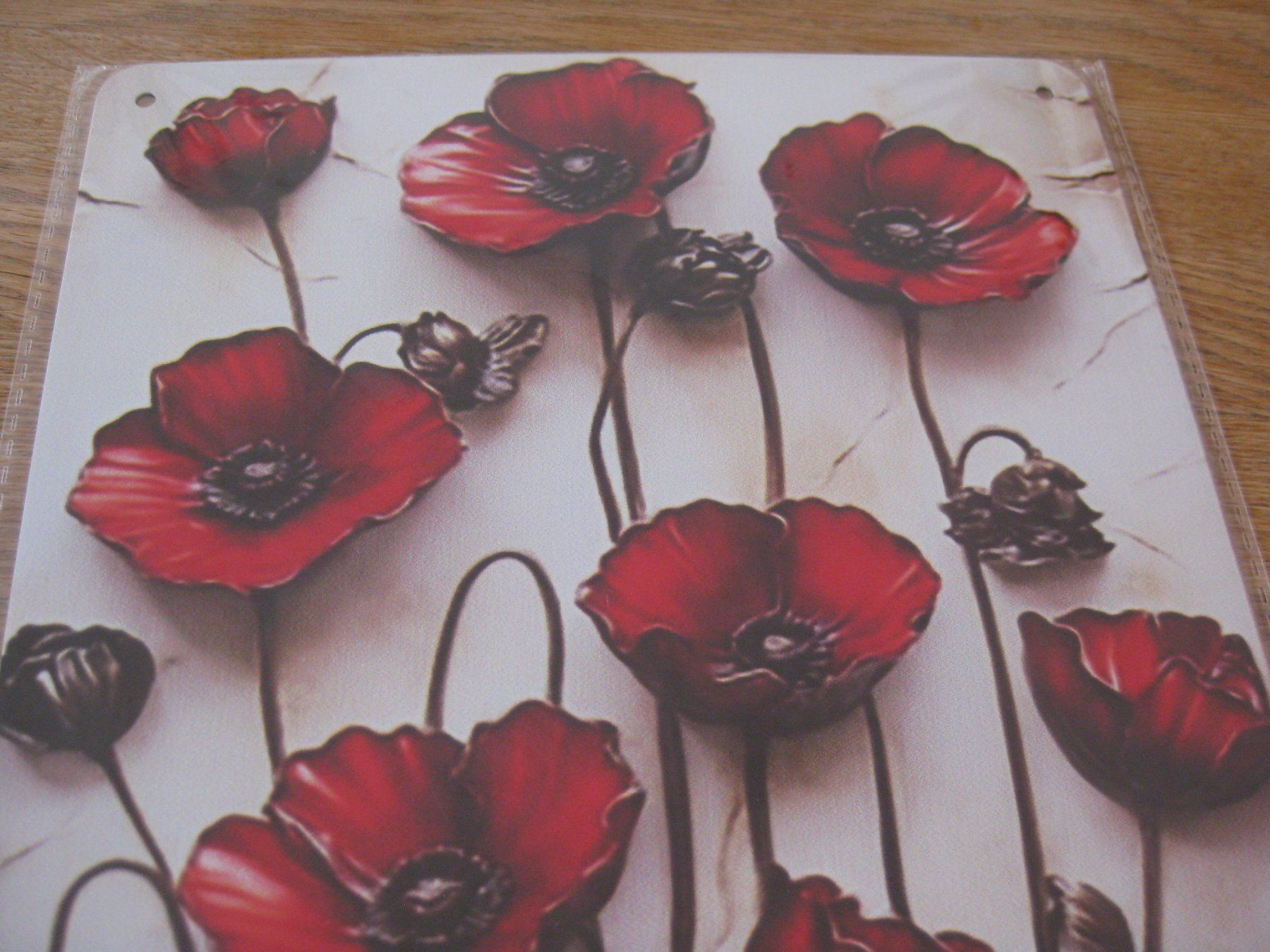 Toutes les décorations: Schönes Metall mit Mohnblumen – Neuf avec emballage d'origine à Romanshorn par Wazoohandlung 1