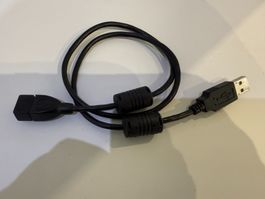 Verlängerungskabel USB 2.0 Typ-A (f/m), 0.65m, schwarz