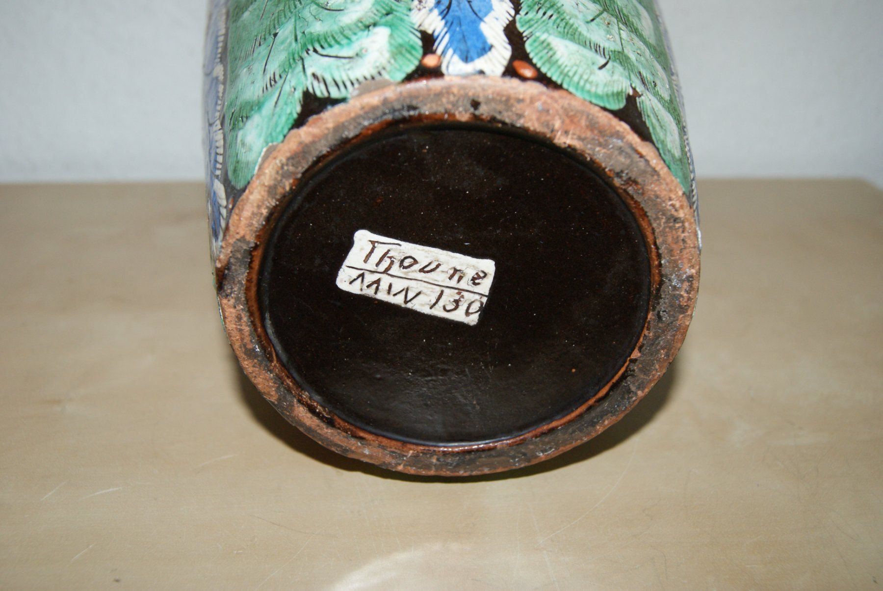 Vasi & Recipienti: Alte Thuner Majolika Vase Eulenmuster – Usato da Zürich venduto da Widi1 4