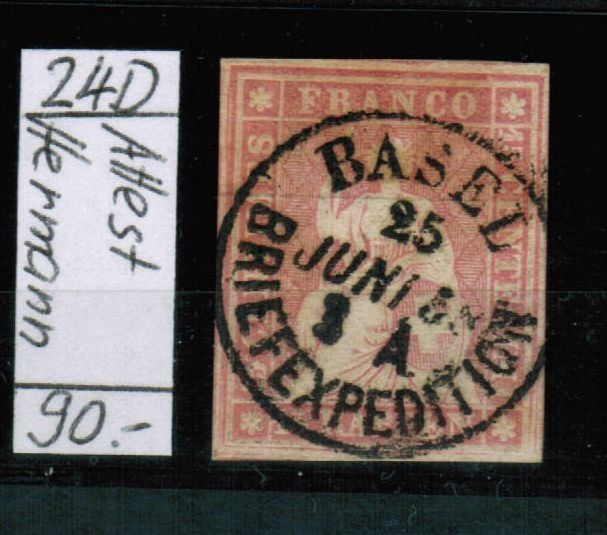 Tous les timbres: Strubel 24D - Attest Hermann – D'occasion à Bern par peri02