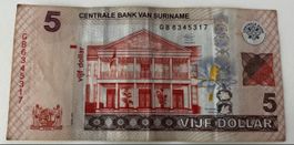 Suriname 5 Dollars 2012