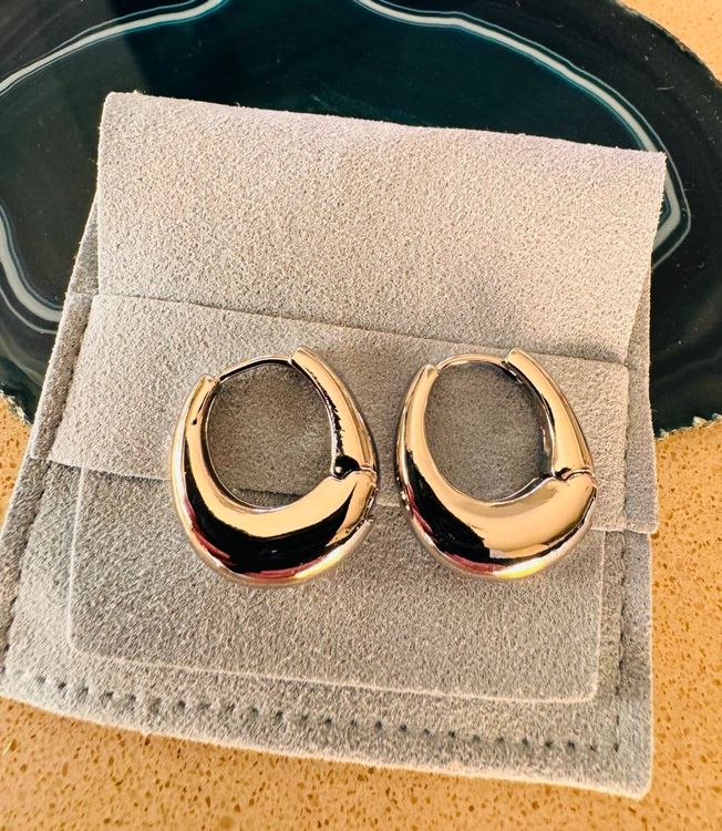 Créoles V Argent Sterling 925 - Boucles D'Oreilles Élégantes