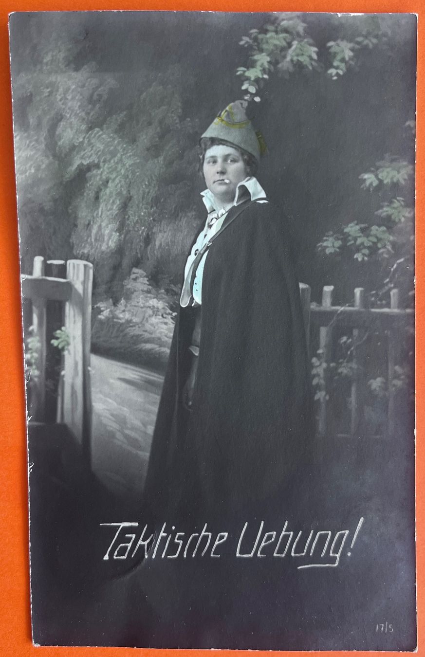 Cartoline postali: AK Jüngling mit Zigarette, Taktische Uebung – Usato da Biberist venduto da Edelfloh