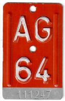 Velonummer Aargau AG von 1964