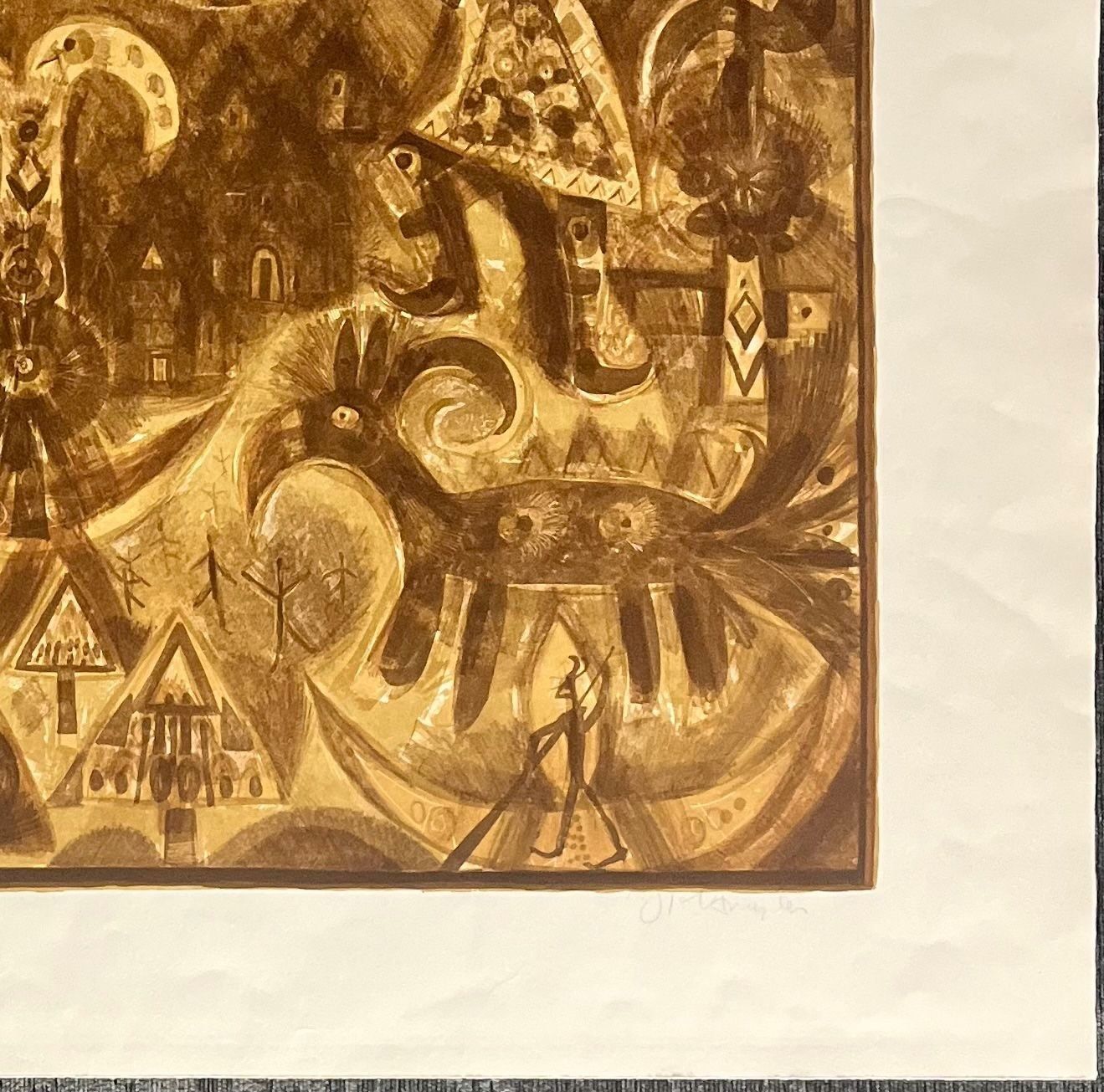 Grafica & Litografie: HANS RUDOLF STRUPLER GROSSE LITHOGRAPHIE SIGNIERT NUMMERIERT – Usato da Gersau venduto da kunst-online 6