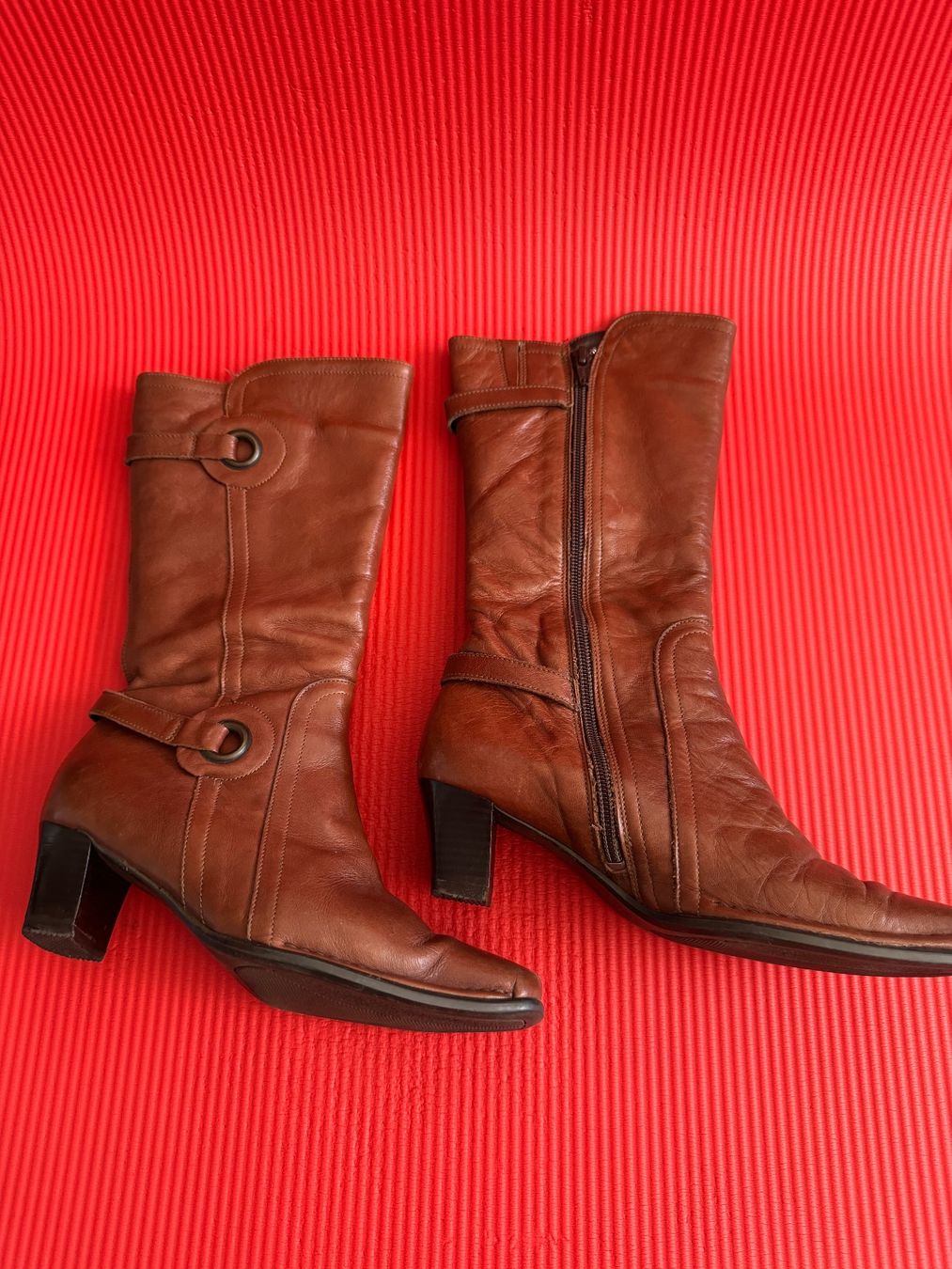 Damenschuhe: Vintage Y2K Damen Echt Leder Stiefelette Braun Gr 35 – Gebraucht aus Frenkendorf von Style365