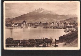 #Luzern mit Pilatus , gel. 1918