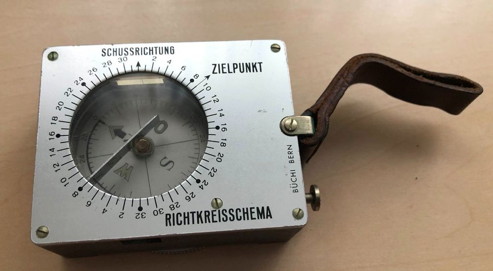 Alter Militär Artillerie Kompass - Sitometer von Büchi Bern (Gebraucht ...