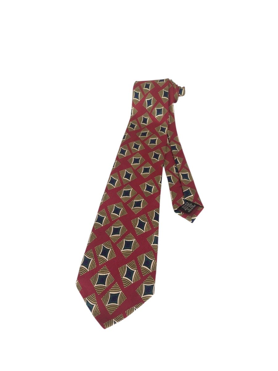 Hugo Boss Cravatte: HUGO BOSS Krawatte - rot mit Muster – Usato da Estavayer-le-Lac venduto da ghislain_c