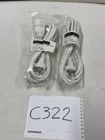 2x Verlängerungs Kabel / Stromkabel 3m weiss (C322)