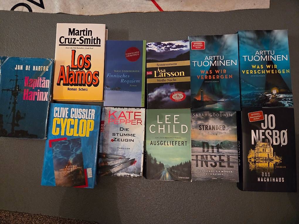 Libri: Packet mit 11 Büchern / Thrillern / Krimis – Usato da Dinhard venduto da Xspark