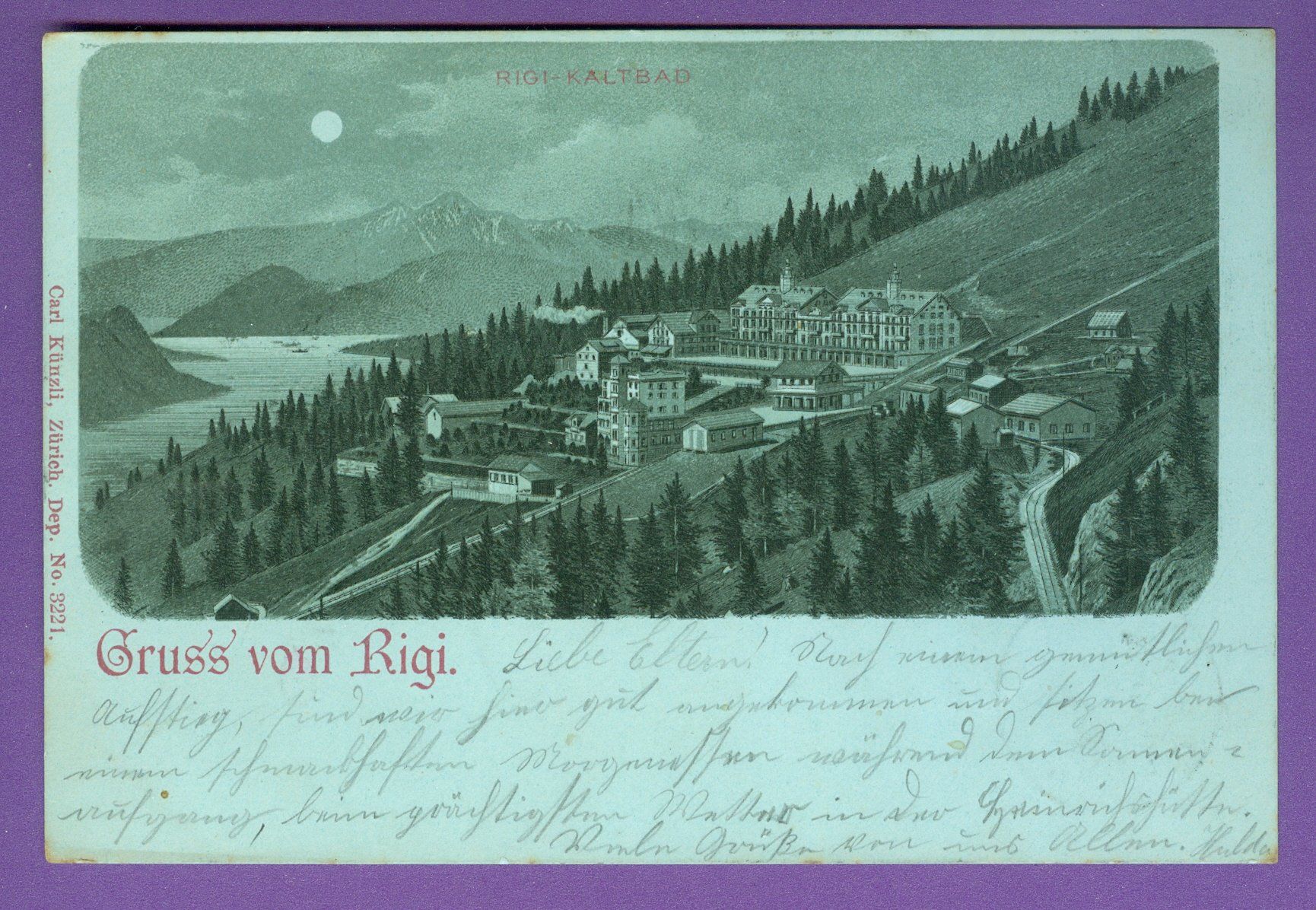 Cartoline postali: 1899 Schweiz AK Kt LU – Usato da Zürich venduto da yago-rot