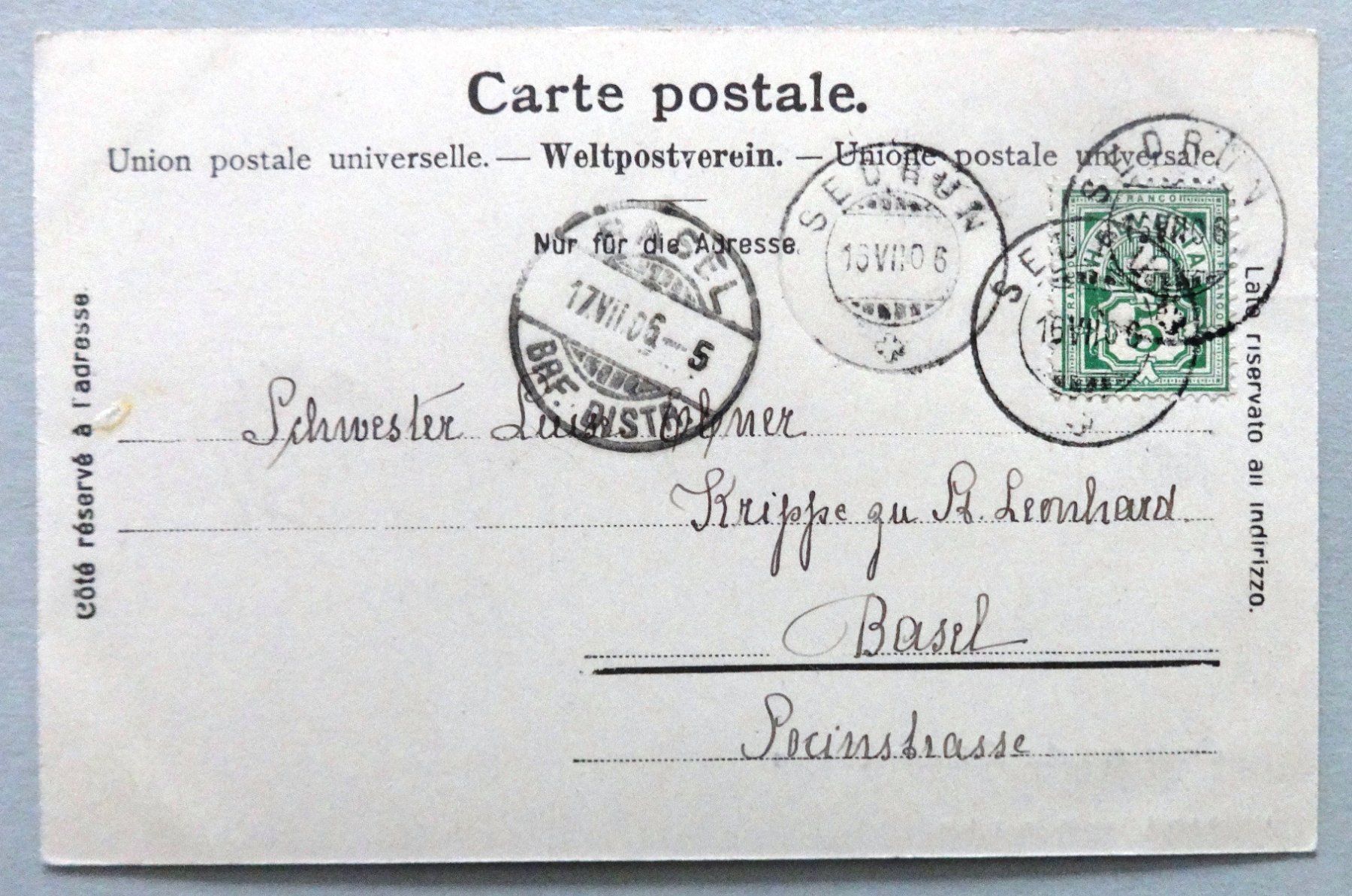 Cartoline postali: Gruss von den Bündner Bergen – Usato da Fétigny venduto da Billy2miny 1