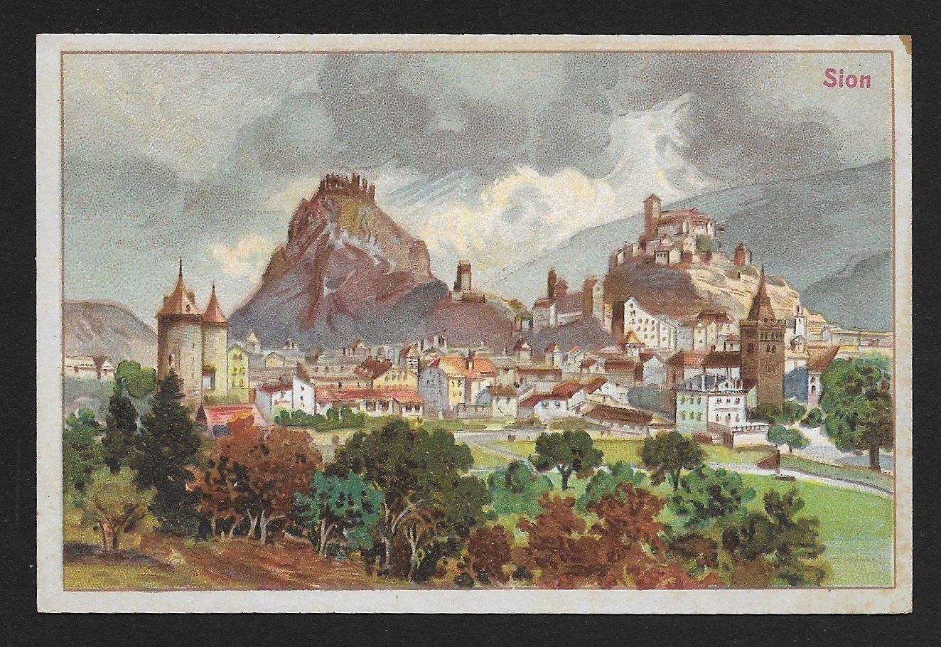Carte collezionabili: Cailler Milch Chocolade : Sion (1920s) – Usato da Genève venduto da Brindisina2019