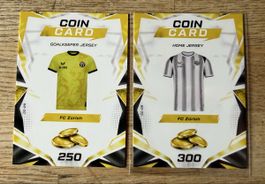 Brack super ligue 2 cartes coin card du Fc Zurich Jersey