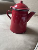 Rote Emaille-Kanne, Mokk küche vintage tee tea vintage swiss