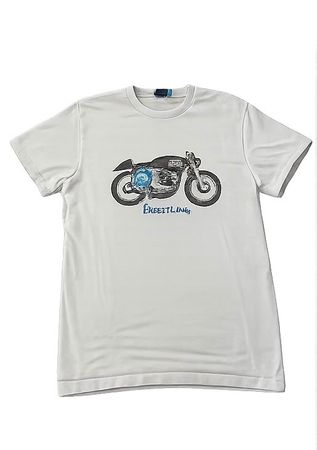 T-Shirt weiss Grösse S Deus Ex Machina Motorradprint neu