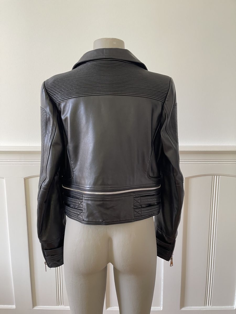 Jacken: Wandelbare Biker-Bolero-Lederjacke, Gr. M – Neu (gemäss Beschreibung) aus Zürich von Balanca 2
