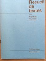 Recueil de Textes - pour la traduction de l'allemand en fran