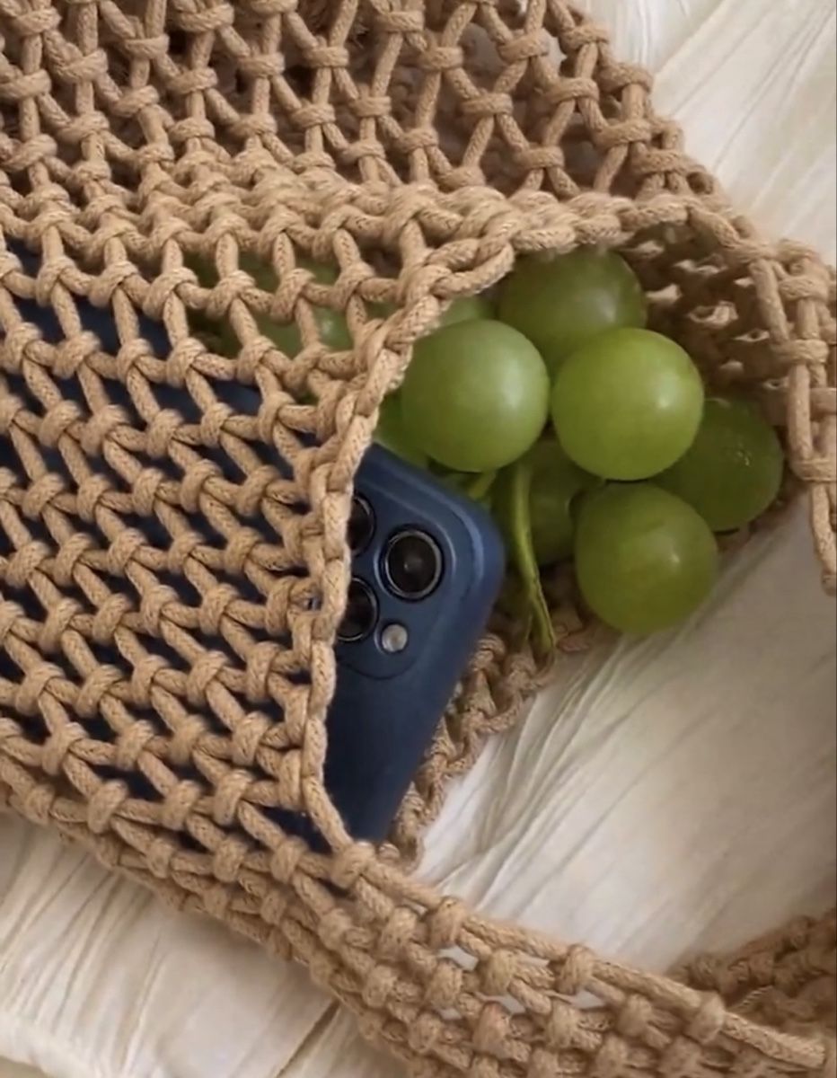 Borse da donna: Netztasche Makramee beige handgefertigt – Nuovo e nell'imballaggio originale da Steinhausen venduto da makramee_studio 2