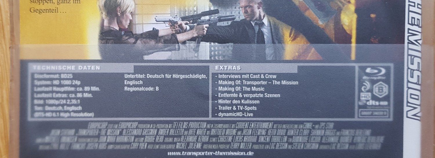 Tutti i DVDs: Blu-ray-Disc Transporter - The Mission – Usato da Schaffhausen venduto da asyouwestley 2