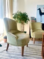 Pair of Vintage Upholstered Armchairs