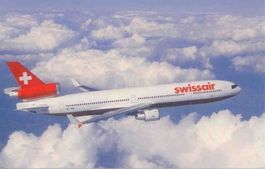 SWISSAIR MD-11  ✈ Postkarte HB-IWB