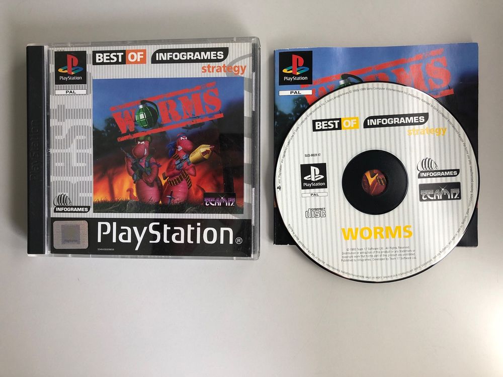 Worms PS1 Complet PAL FR Sony PlayStation 1