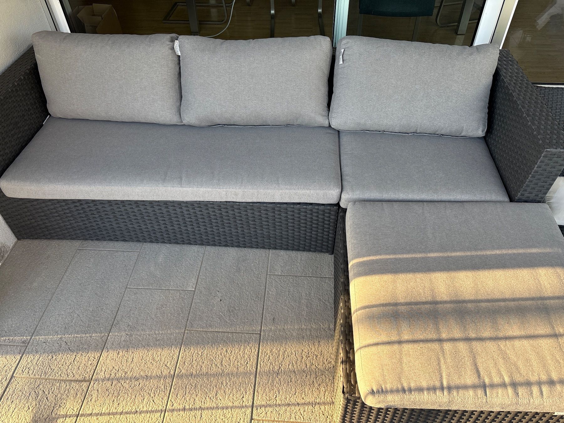 Sessel: Loungemöbel Set Polyrattan 4-teilig anthrazit – Gebraucht aus Bern von Flingi