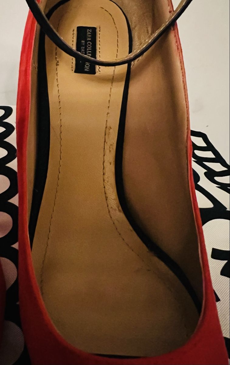 Zara Scarpe da donna: Chaussures compensées rouges Zara Collection taille 38, – Usato da Arvillard (Salins) venduto da mental0mystique 5