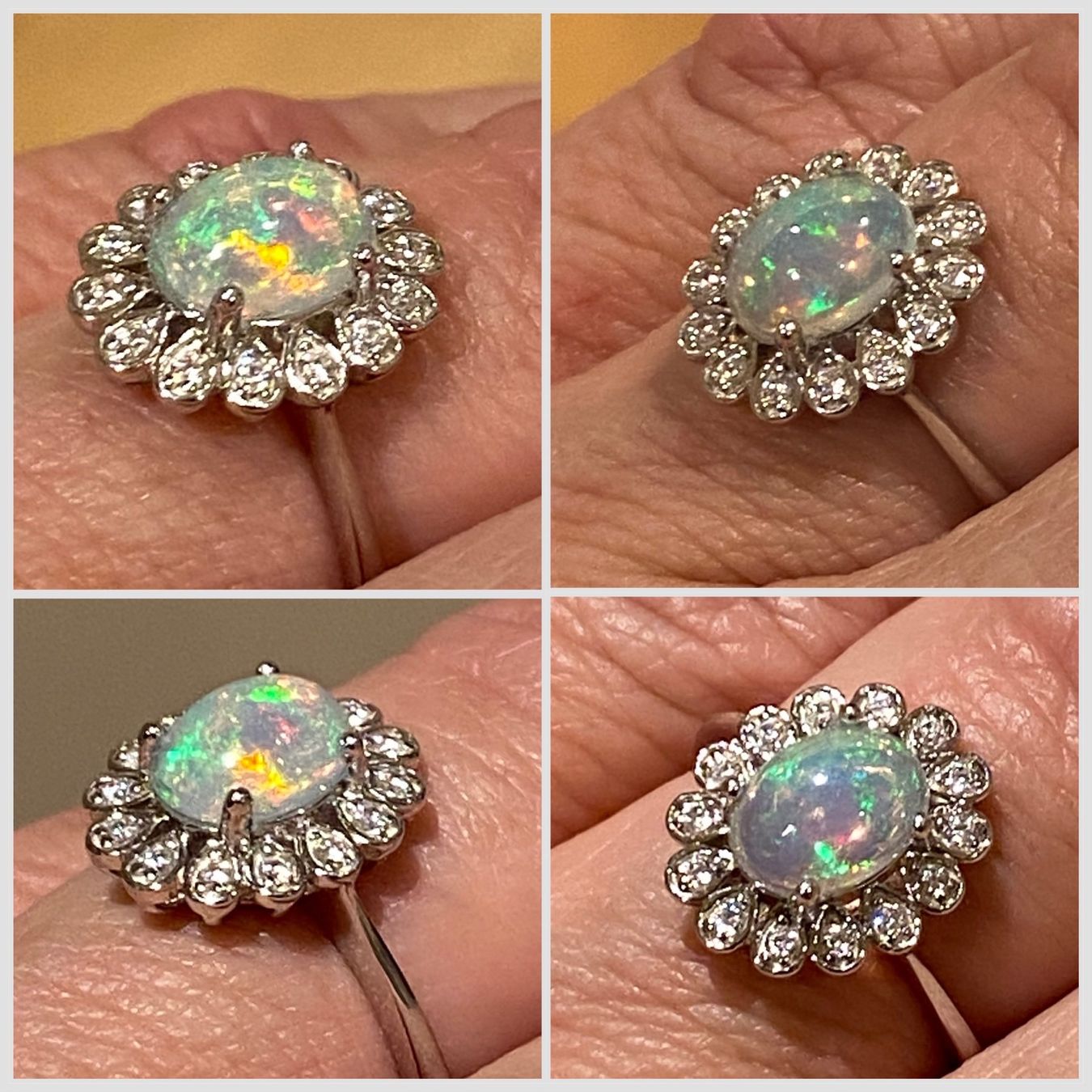 Anelli: Ring Silber 925 mit Kristall-Opal – Nuovo e nell'imballaggio originale da Matten b. Interlaken venduto da kero71 3