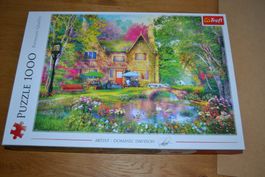 Puzzle 1000 Teile - Ein Hafen im Wald