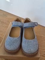 Kinder Ballerinas Leder blau Klettverschluss praktisch neu