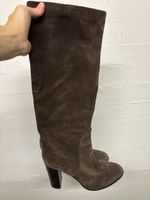 Navyboot brown sued knee high boots