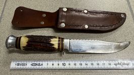 Vintage Jagdmesser Solingen Rostfrei – Hirschhorngriff