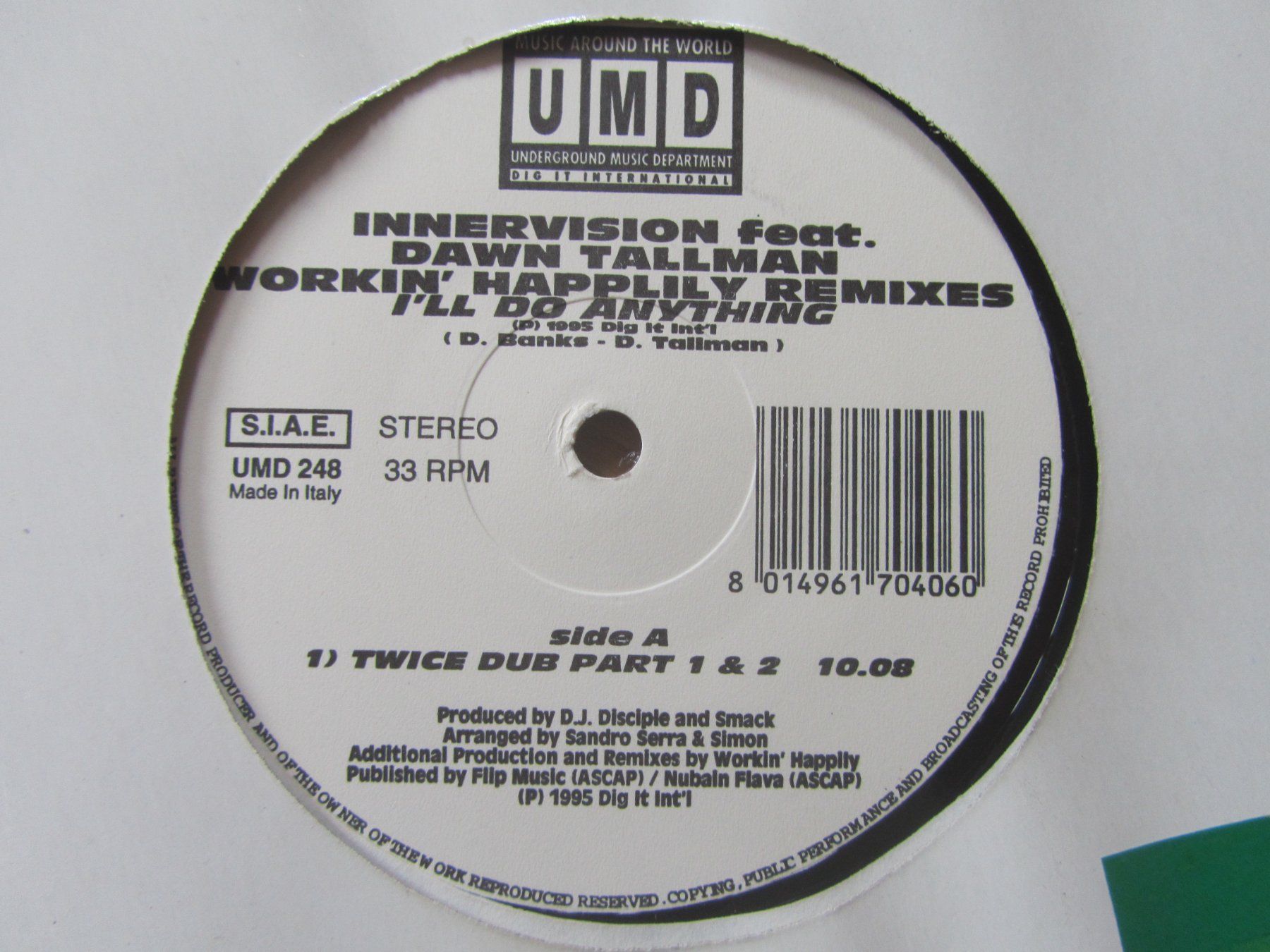 Dischi in vinile: Innervision feat. Dawn Tallman - Workin' Happily -Remixes... – Usato da Seengen venduto da mikelele 1